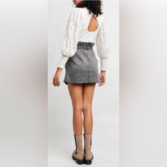 NWOT Free People 29 We the Free East of Eden Denim Mini Skirt in Washed Black - Picture 2 of 8